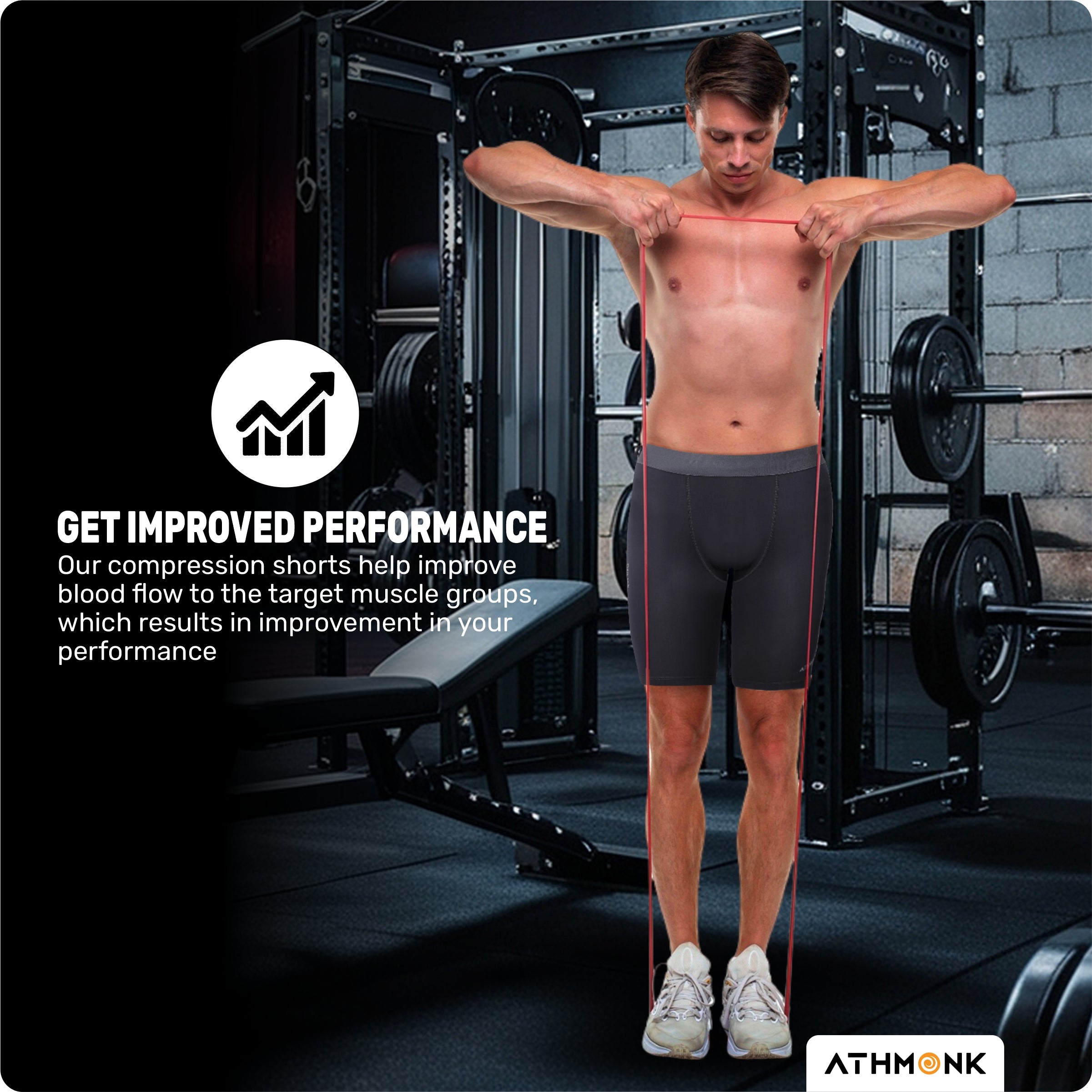 Athmonk 4-Way Lycra Compression Shorts for Men with Phone Pocket | Skin Fit, Non Padded | Cycling Running Workout Gym Cricket Football Sports | Recovery Muscle Support Quick Dry Anti-Chafe