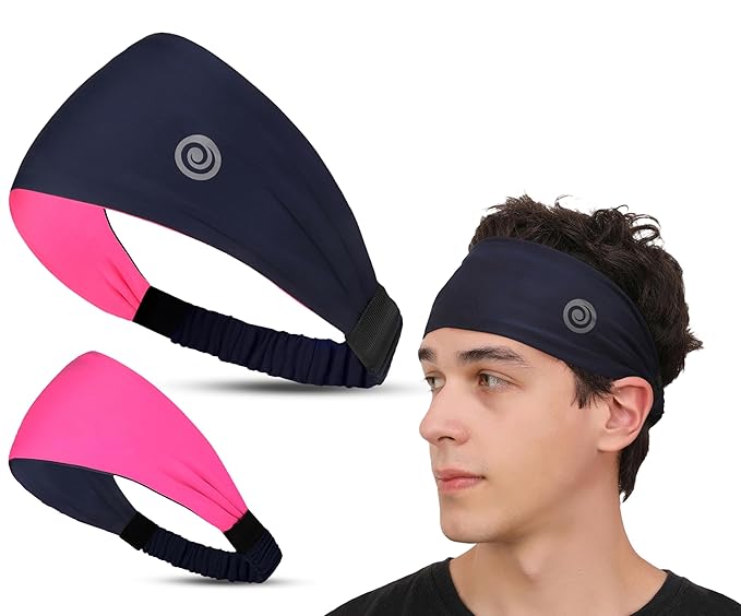 Athmonk Lycra Multipurpose Reversible Headband For Men Women