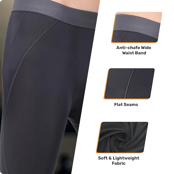 Athmonk Compression Nylon Lycra Lower Leggings Tights Yoga Pants for Men