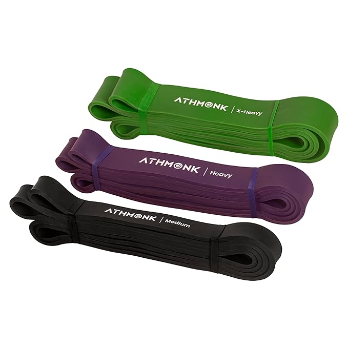 Athmonk Resistance Bands for Workout - Power Loop Exercise Band - Stretch Bands for Workout - Pull Up Band