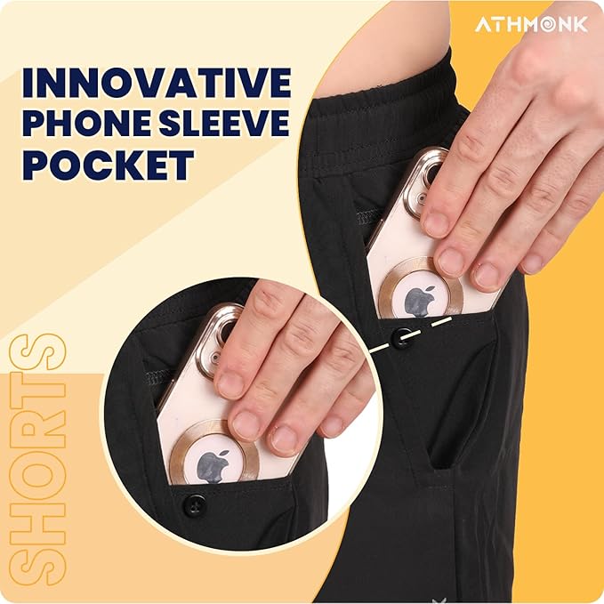 Athmonk 2in1 Hybrid Workout Shorts for Men and Women