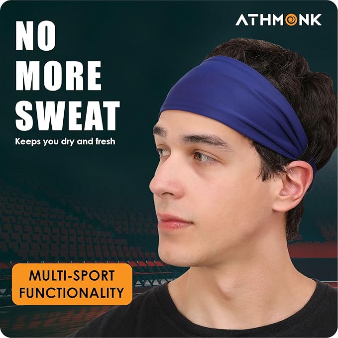 Athmonk Lycra Multipurpose Reversible Headband For Men Women