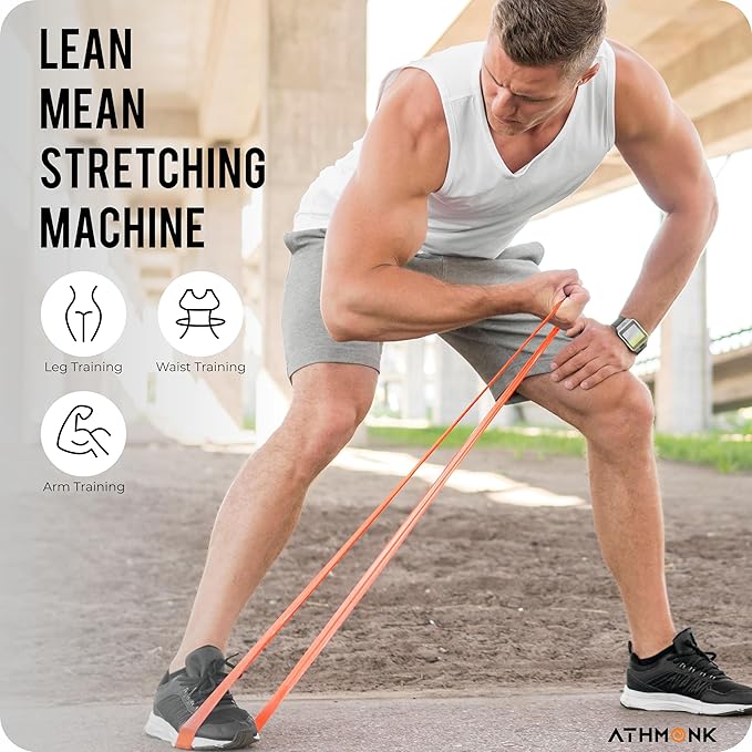 Athmonk Mini Loop Resistance Band for Workout for Men Women - Gym Rubber Elastic Band - Set of 5