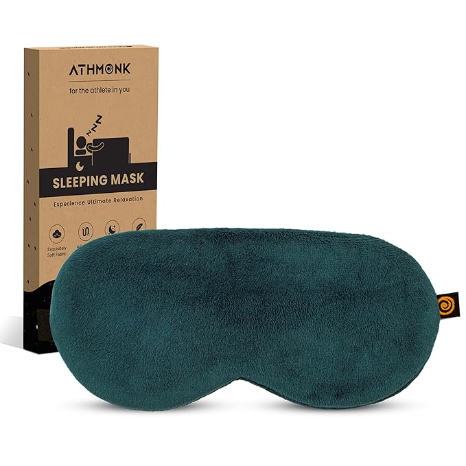 Athmonk Luxury Velvet Sleeping Eye Mask Blind Fold