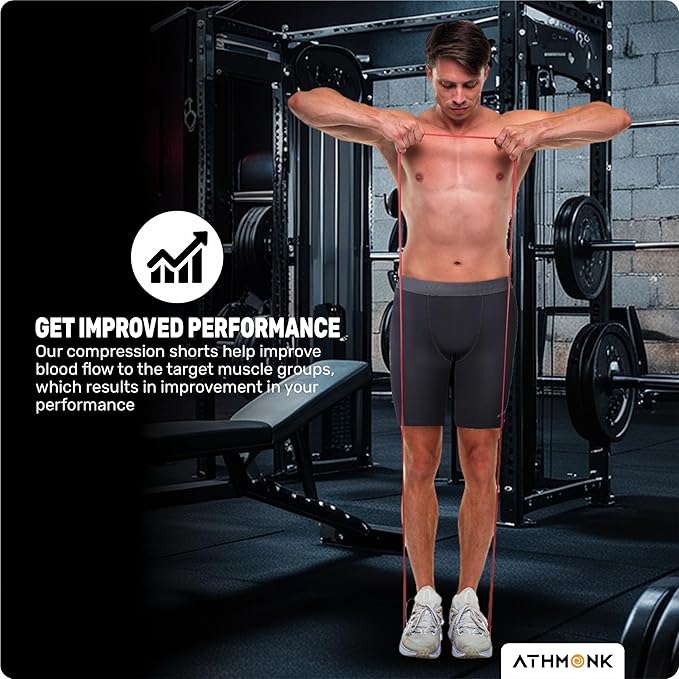 Athmonk 4-Way Lycra Compression Shorts for Men