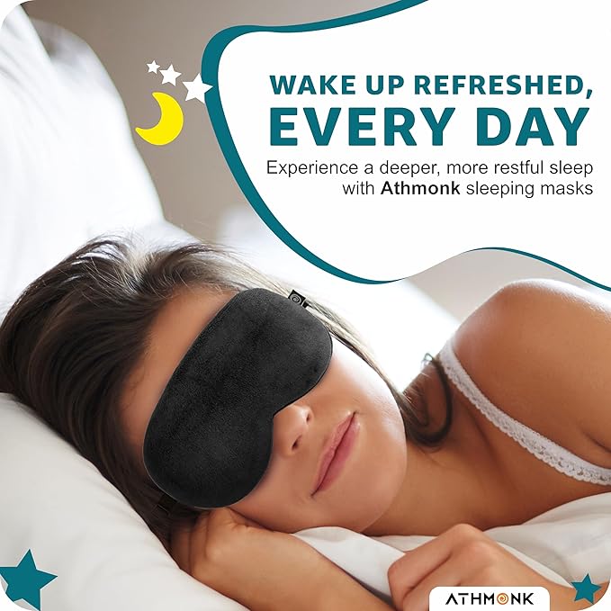 Athmonk Luxury Velvet Sleeping Eye Mask Blind Fold