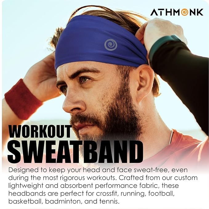 Athmonk Lycra Multipurpose Reversible Headband For Men Women
