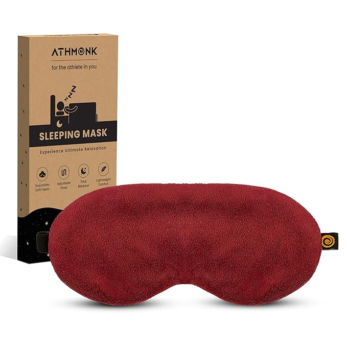 Athmonk Luxury Velvet Sleeping Eye Mask Blind Fold
