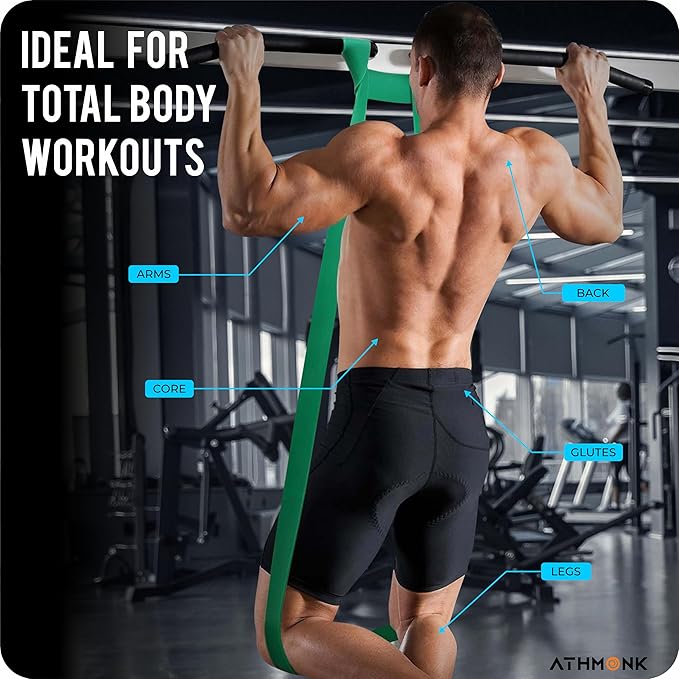 Athmonk Resistance Bands for Workout - Power Loop Exercise Band - Stretch Bands for Workout - Pull Up Band