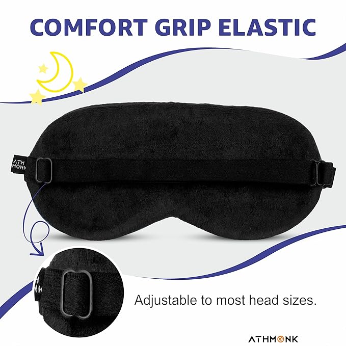 Athmonk Luxury Velvet Sleeping Eye Mask Blind Fold