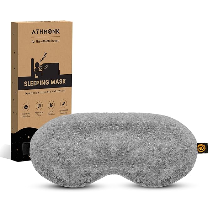 Athmonk Luxury Velvet Sleeping Eye Mask Blind Fold