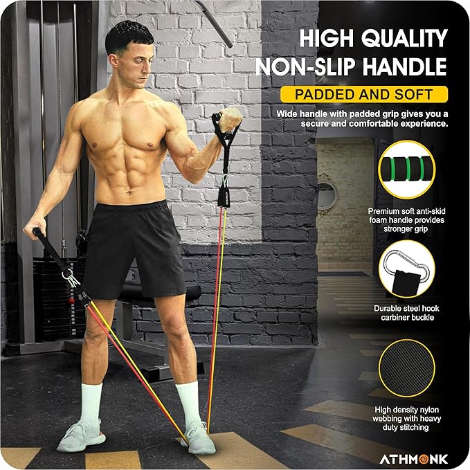 Toning Tube Resistance Band Set Workout Resistance Tube Band Set