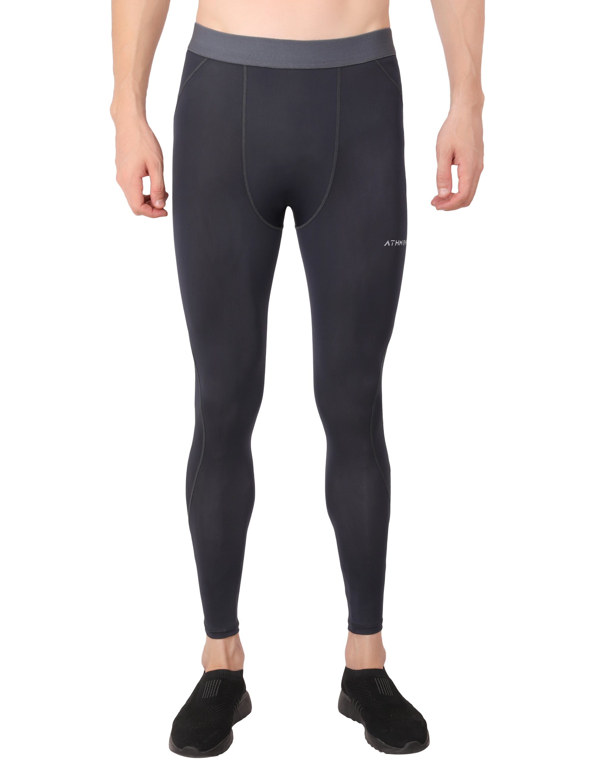 Athmonk Compression Nylon Lycra Lower Leggings Tights Yoga Pants for Men